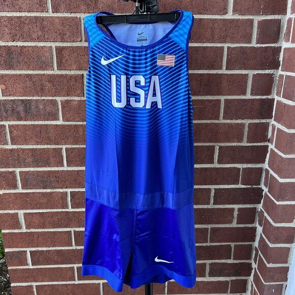 Nike Pants - Nike Pro Elite Team Issue USA Olympics Speedsuit Track (898166-xxx) Womens Large